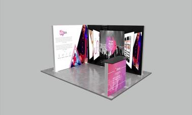 3x3标摊灯箱展台